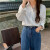 梵美夏韩版chc夏季白衬衫女法式设计感小众衬衣2024年新款长袖上衣外套 玫红色 S