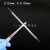 玻璃分针 组织分离针一端直一端弯分针实验室分离细胞血管针 3支(两端直)