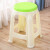 塑料凳子简约客厅熟胶加厚圆凳浴室防滑高板凳经济型餐桌椅子 绿色大号2020款