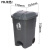 定制适用大型垃圾桶带轮垃圾桶商用带盖餐馆室内餐饮240升环卫大 H71-D-黄色