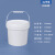 带盖pp桶胶桶涂料化工油漆包装桶密封塑料桶圆桶小桶 4L 白色