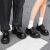 双零度大头皮鞋情侣英伦风德比鞋商务正装增高通勤鞋 9517男码 38