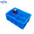 塑料分格箱周转配件分隔大盒子分类多格螺丝加厚盒零件工具收纳盒 4号六分格蓝色