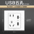 欧普 墙壁86型插座白色面板W51系列 USB五孔插座企业订单 个人勿拍 个人订单请咨询客服