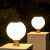 阳台柱头灯 圆形LED花园景观户外圆球太阳能柱头灯   单位个 20cm-遥控三色光
