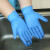 一次性手套丁腈乳胶PVC手套防护防水防油洗碗 复合丁腈-蓝色加厚【20只袋装】 S