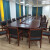 途享 椭圆形会议桌简约现代商务公司办公家具烤漆大型实木皮会议室桌 4.0米+14把扶手椅