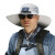 HKFZ 太阳能风扇防晒帽子男士夏季大帽檐户外登山钓鱼带风扇的遮阳帽 卡其色+1个挖洞多用风扇 可调节
