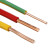 金山国标塑铜线单芯单股硬线电线电缆BV4 100米红色