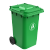 LJ垃圾桶 120L轮式有盖塑料垃圾桶绿色 单位个