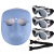 电焊面罩焊工面罩眼镜防护头戴式氩弧焊烧焊护脸防烤面具焊帽 透气面罩+3灰色眼镜+绑带