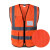 反光背心施工安全马甲环卫工人衣服交通荧光黄骑行外套 橙色XL