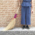 铁扫把 手工马路环卫扫院子铁扫把车间工人专用扫把户外庭院扫帚加长柄JYH 1.2米宽20公分