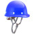 援邦 货车用安全帽工地工程施工防砸防摔透气安全帽 玻钢型安全帽透气插扣蓝色