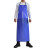 寰跃 蓝色PVC防水围裙无袖加长加厚耐弱酸碱食品工作服罩衣围兜 110*80cm