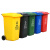 240l升户外分类垃圾桶带盖子带轮大号大容量商用餐饮环卫物业社区 绿色100升户外分类桶（厨余垃圾）