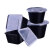 苏识 一次性打包餐盒 1250ml方形 黑色 150套/箱 箱 11210166