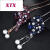 XTX毛衣链水晶花朵女士日韩版长款项链子时尚（520情人节生日礼物） 达拉斯桔花毛衣链玫瑰金