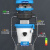 凯德威（KARDV）推吸式大功率吸尘器工厂车间地面用吸尘器工业吸尘器DL-3078P 蓝色