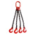 锰钢起重链条吊索具 组合吊索具三条腿吊索具定做链条起重吊索具 3吨2腿3米