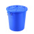 垃圾桶大号环卫大容量圆桶餐饮厨房白色圆形特大胶桶带盖商用 蓝色加厚90L无盖