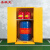 圣极光油桶防爆柜带滚轴安全柜工业危险品柜60加仑单桶黄色G7515