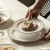 肆月法式复古盘子陶瓷牛排盘西餐盘创意餐盘家用吐骨盘鱼盘 饭碗 1个 4.7英寸