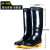 钢米 S-S044 雨鞋男士水鞋雨靴防滑防水水靴 高筒单层 44 黑 双