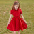 森林与孩子女童连衣裙2024夏薄款儿童泡泡袖衬衫裙公主裙薄 红色 110