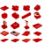 定制适用珠宝展示道具红绒布项链吊坠托盘戒指手镯黄金饰品柜台陈 18-长方形平板展示板 (小) 25x1