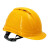 Raxwell RW5105带阀ABS安全帽新国标透气防砸绝缘建筑工地施工电力工程 黄色1顶