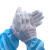 代尔塔（DELTAPLUS）白色防滑点胶双面条纹手套款无尘工作电子工厂PU加厚 无尘无粉乳胶手套 9寸 L