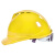 朋安V型ABS安全帽透气工地施工建筑工程监理领导电力施工头盔防砸抗冲击 V型ABS透气-黄色 