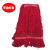 棉线彩色蜡拖头拖把头墩布头可拆洗地拖水拖替换布5个 窄边红色拖把头