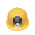 带灯安全帽白色带灯帽矿山救援夜视帽LJ-1001矿灯带灯的头盔 黄色