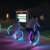 动感发电单车设备自行车发电机装置虚拟骑行软件智慧公园项目 杏色 体感灯光跟随网格LED显屏