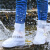 鞋套防水防滑雨天硅胶雨靴套防雨户外鞋套男女加厚耐磨底雨天脚套工业品 zx中筒蓝色加厚耐磨 S34-35
