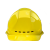伟光 安全帽 新国标 ABS 领导监理 工地工人 建筑工程 电力施工 防砸抗冲击 欧式透气安全头盔 黄色 旋钮式调节