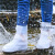 鞋套防水防滑雨天硅胶雨靴套防雨户外鞋套男女加厚耐磨底雨天脚套工业品 zx中筒白色加厚耐磨 S34-35