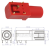 4mm香蕉插座带针焊接PCB线路板焊板式90度大电流安全面板插座 颜色：红色