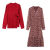 TXGX冬天衣服女套装小个子甜美温柔系穿搭法式减龄新年红色碎花连衣裙 两件套（春款） S