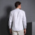 Virtue富绅精纺苎麻亚麻衬衫休闲立领舒适男长袖衬衫YCM703230181米白色 43