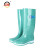 上海牌雨鞋女士高筒舒适PVC耐磨防滑防汛劳保工业防护耐腐蚀耐酸碱食品加工鞋SH333 蓝色 36