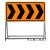 可折叠反光道路施工标志牌警示牌交通 黄黑右导向 60*60*100