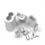 海斯迪克 HKCL-230 八字铝套 钢丝绳配件 夹头铝管 椭圆双孔铝扣卡扣锁扣 8字形铝夹头 M4（100个）