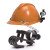 ABDT安全帽消防手电筒夹头盔头灯支架安全帽侧灯卡扣夹子安全帽固定卡 插式安装25-27mm