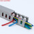 蓝色PVC线槽 阻燃U型配电箱线槽电缆通用防火明装开口齿形行线槽 高20*宽25/100米(蓝色) 2米1根 带盖 加厚款