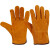 佳护短款全电焊手套二层焊接焊工耐磨隔热劳保防护手套加棉款 本色加黄托(短款-加固)