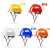 迈恻亦安全帽施工地男建筑工程帽abs国标加厚工人玻璃钢防护头盔10只装 V型国标款-黄色10只装
