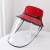 打农药防护帽护帽专用帽子面罩打药透明罩全脸可拆卸防护防飞沫适 大红加面罩